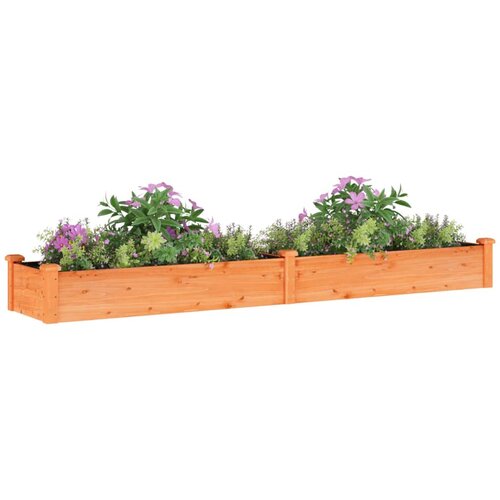  Povi&amp;scaron;ena vrtna gredica s oblogom smeđa 240x45x25 cm od jelovine Slike