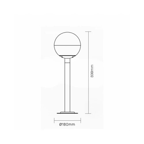 Svetiljka JM-4824 STUBNA 1*E27 IP44 ANTRACIT (h-800 mm) Slike