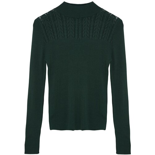 Trendyol Emerald Green Openwork/Hole Knitwear Sweater Cijene