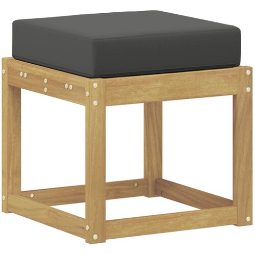 VidaXL Zunanji stolček klop Bela 43 x 43 x 45 cm Masiven les akacije, (5000272358) Slike