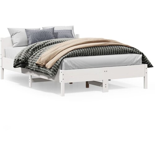 vidaXL Okvir za krevet s uzglavljem bijeli 150 x 200 cm borovina Cijene