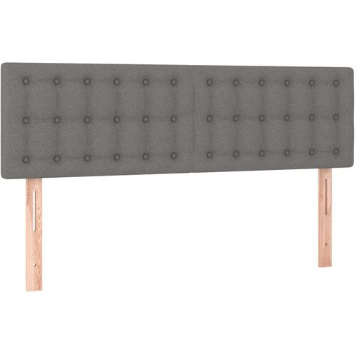  Uzglavlja 2 kom tamnosiva 72 x 5 x 78/88 cm od tkanine Slike