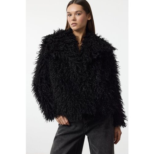 Trendyol Black Oversize Pattern Für Coat Slike