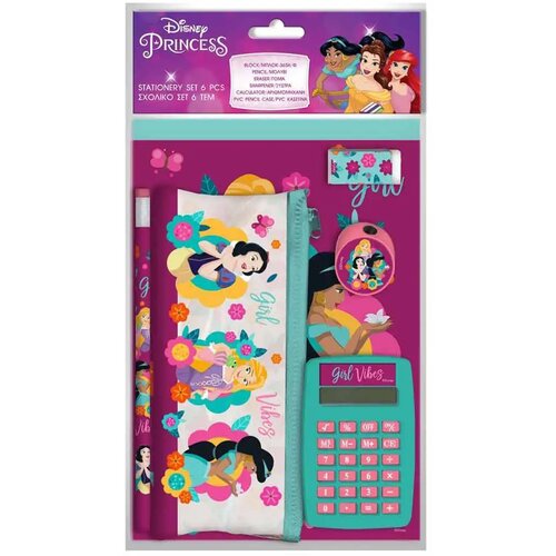 Luna Luna: Disney Princeske pisarniški set s kalkulatorjem, 6-delni paket Cene