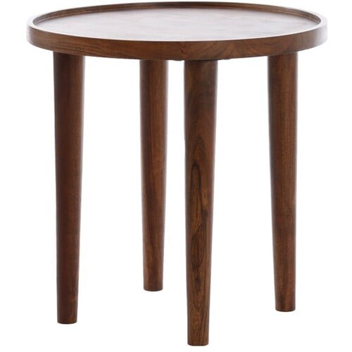 Light &amp;amp; Living Okrugao pomoćni stol od masivnog bagrema &amp;oslash; 49 cm Qiano &amp;ndash; Slike