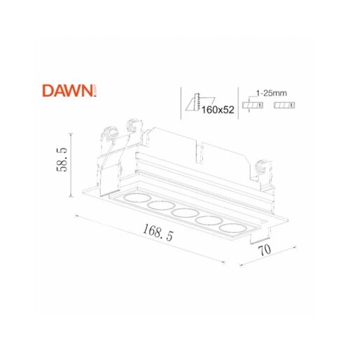  led svetiljka FRG05 13W 3000K 40&amp;deg; bela Slike
