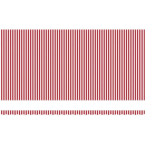  Skrovita tenda Crvena i bijela 600 &amp;times; 300 cm Tkanina i čelik Slike