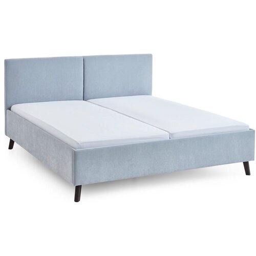 Meise Möbel Svijetlo plavi tapecirani bračni krevet s podnicom 160x200 cm Piano – Cene