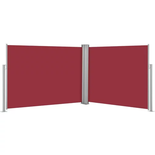 vidaXL Uvlačiva bočna tenda crvena 140 x 1000 cm