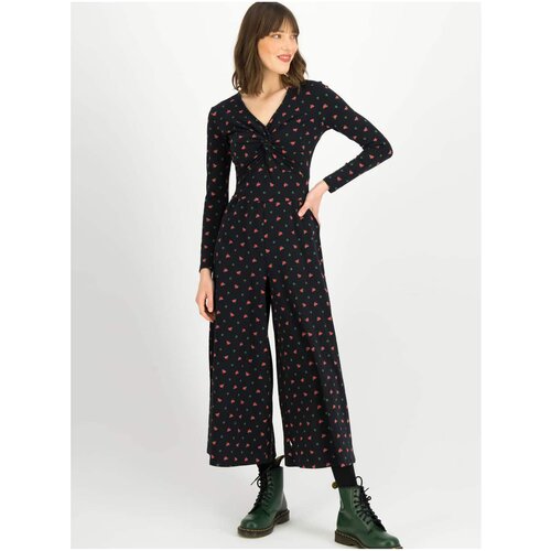 Blutsgeschwister Black Floral Sweater Overall Glamourama Quee - Women Cene