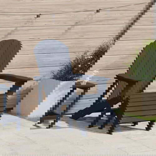 vidaXL Adirondack stolica s osloncem za noge Mornarska plava HDPE Cijene