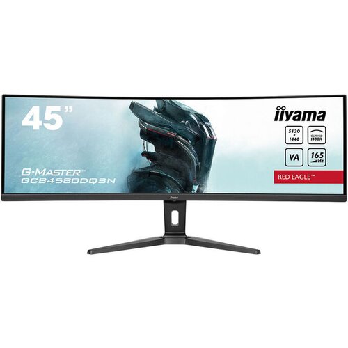 Iiyama G-Master Red Eagle ukrivljen gaming monitor GCB4580DQSN-B1 45 nastavljiv po vi&amp;scaron;ini, Dual QHD, 165Hz, 0,8ms, USB-C Dock, HDMI, Display Port, US Slike