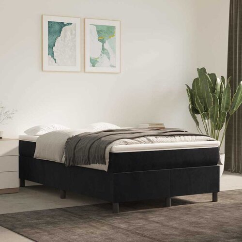 Box spring krevet s madracem crni 120 x 200 cm baršunasti Cene