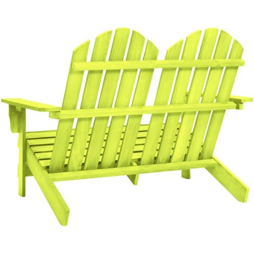  Vrtni dvosjed Adirondack od masivne jelovine zeleni - Zelena 1 Slike
