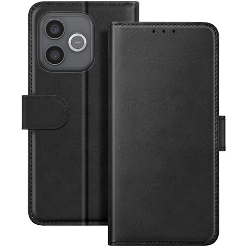 AVIZAR Etui Honor 600 Lite z usnjenim učinkom, s prostorom kartice in funkcijo stojala, Črna, (5000274995) Cene