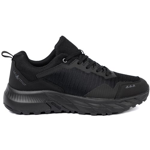 Shelvt Men's black sneakers with textile upper McArthur Cene