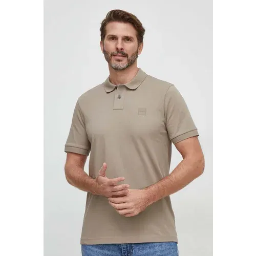 BOSS Orange Polo majica za muškarce, boja: smeđa, bez uzorka