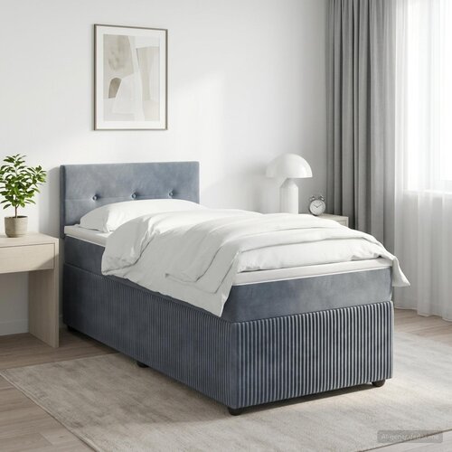 Boxspring krevet s madracem Tamnosiva 80 x 200 cm Bar&scaron;un Plava Cene