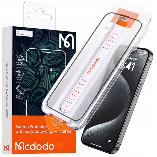 McDodo EZ PASTE KALJENO STEKLO OHI&amp;Scaron;JE STEKLO ZA IPHONE 16, (5000018314) Slike