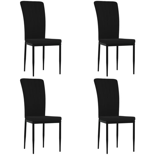 Maison Chic Jedilni stoli - Vzorci stoli 4 kosi črn žamet A683, (22032184) Cene