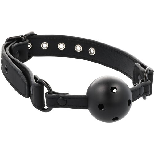 Fetish Submissive Breathable Ball Gag Vegan Leather Cene