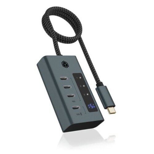 Icybox IB-HUB1454-C31 4-portno hub z vmesnikom USB 3.2 Gen 2 Type-C Cene