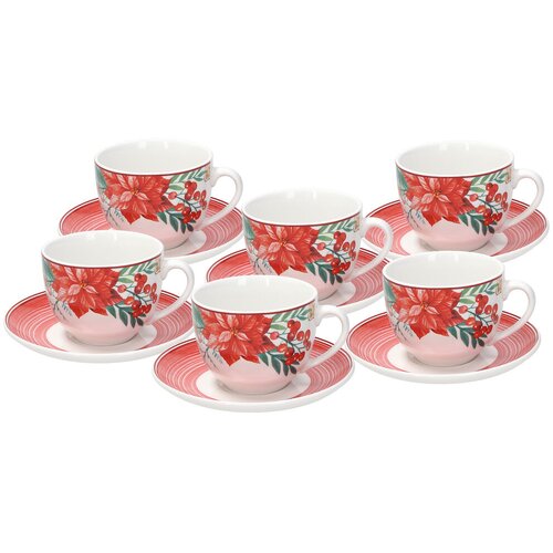 Tognana Set &scaron;oljica za čaj sa tacnama Sweet Christmas, 6 komada Cene