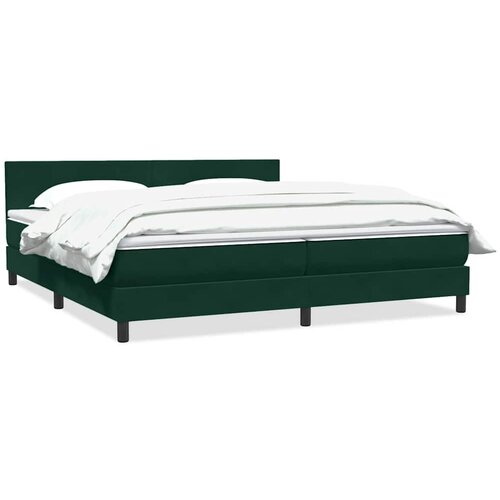 Box Spring krevet s madracem tamno zeleni 180x220 cm bar&amp;scaron;un Slike