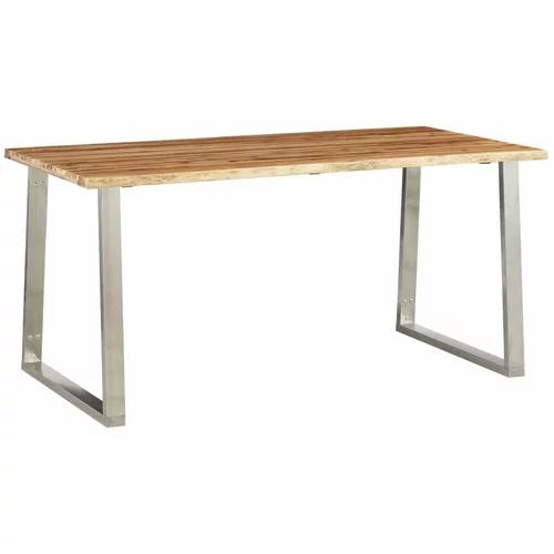  Blagovaonski stol 160 x 80 x 75 cm od bagremovog drva i čelika