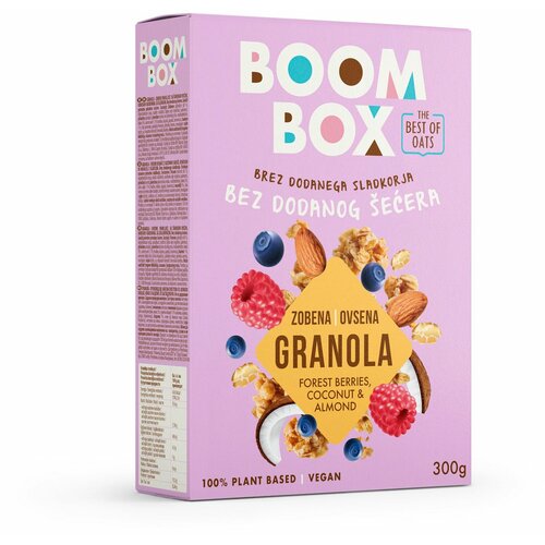 Boom box ovsena granola sumsko voce-kokos-badem 3 Slike