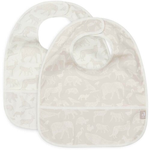 Jollein 2 dijelni set podbradnjaka animals nougat Cene
