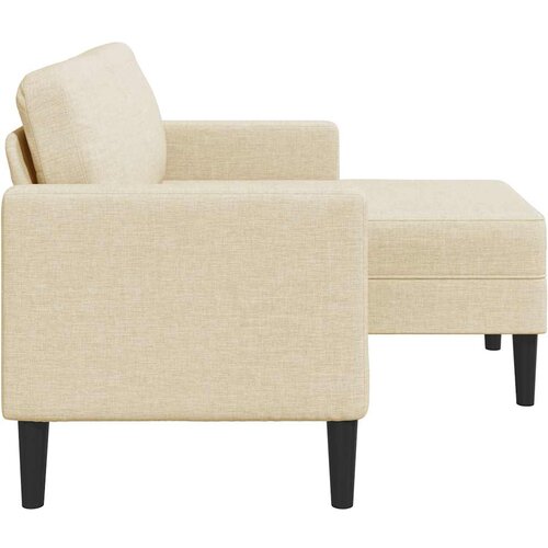SOFA 2-sjed s ležaljkom u obliku slova L krem 125 cm tkanina Slike
