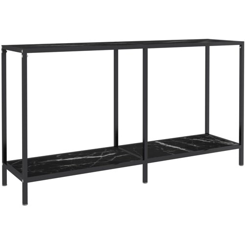 Maison Chic konzolna miza - miza ob steni črna 140x35x75,5 cm kaljeno steklo, (21786026) Cene