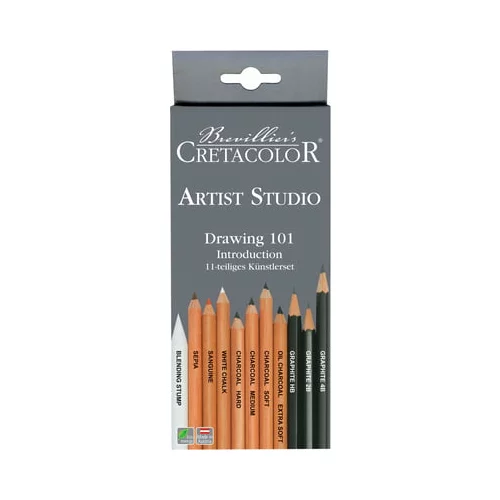 CRETACOLOR Artist Studio svinčniki za skiciranje + brisalec papirja
