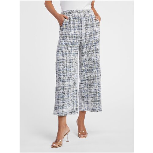 Orsay Blue cream women's tweed culottes - Women Slike