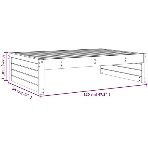  Vrtni tabure 120 x 80 cm od masivnog drva duglazije Slike