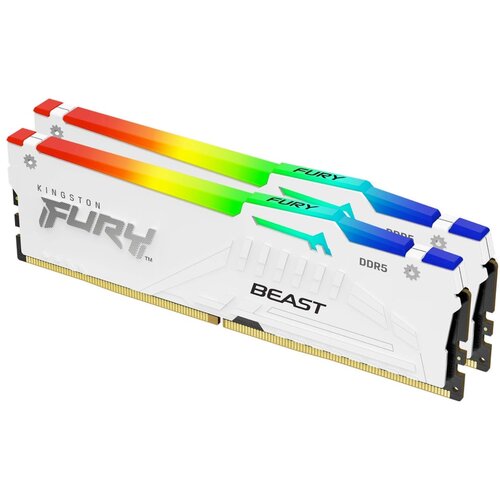 Kingston ram memorija DDR5 64GB (2x32GB) 6000MHz [fury beast RGB],CL30 1.4V, 288-Pin 2Rx8, w/rgb heatsink, xmp KF560C30BBAK2-64 Cene