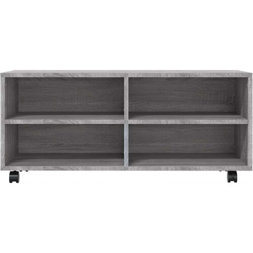 VidaXL TV ormarić s kotačićima siva boja hrasta 90 x 35 x 35 cm drveni Slike