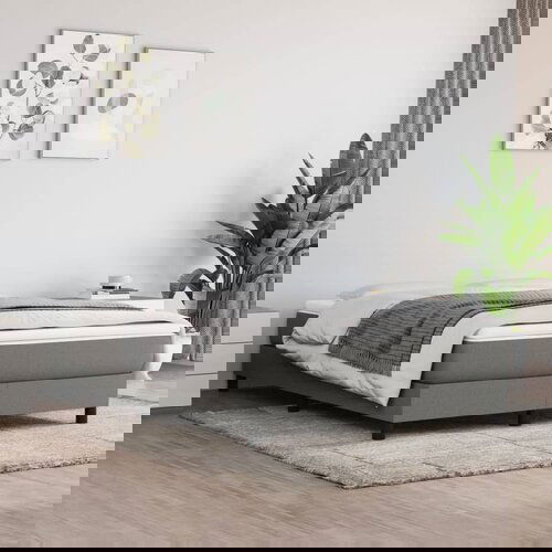 The Living Store Box spring postelja z vzmetnico temno siva 160x200 cm blago - Box Spring Postelja, (21516734) Slike