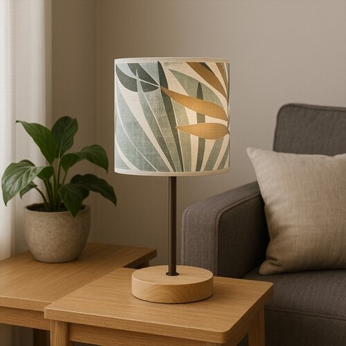  ONLI - Stona lampa FLORA 1xE27/22W/230V 28 cm zelena/zlatna Slike