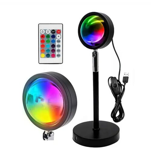 7W LED RGB namizna sončna svetilka in projektor 27cm USB Cene