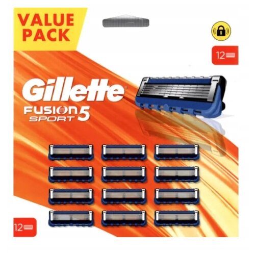 Gillette Fusion 5 Sport Dopune za brijač Manual 12 komada Slike