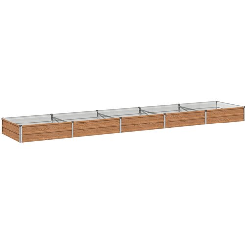  Povi&amp;scaron;eni vrtni krevet Drvena smeđa 400 x 80 x 24 cm Slike