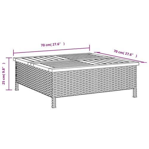  Pokrov za bazu suncobrana bež 70x70x25 cm poliratan i bagrem Slike