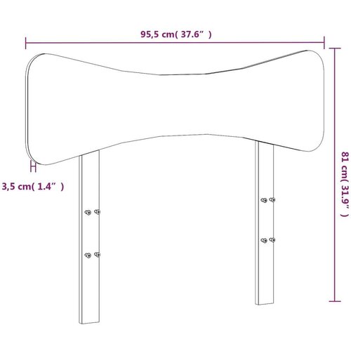 vidaXL Vzglavje vo&scaron;čeno rjava 90 cm trdna borovina Cene