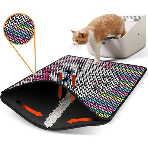 WALLXPERT Nrszn0068 multicolor cat litter mat Cene