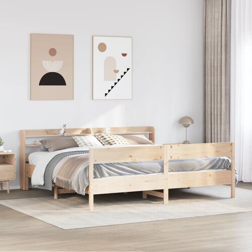 VidaXL Okvir kreveta bez madraca 180 x 200 cm od masivne borovine Slike