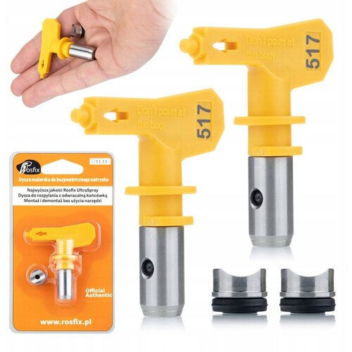 Rosfix SET BRIZGALNA GLAVA ULTRA SPRAY 517 &ndash; 2X &Scaron;OBA, 25 CM &Scaron;IRINA, 0,017", ZA AKRIL IN LATEKS, (5000073670) Cene
