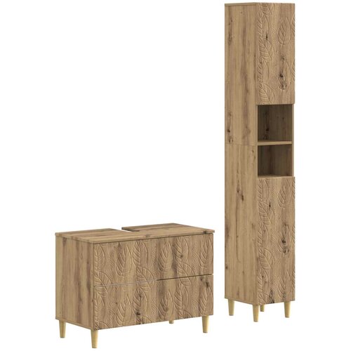  Set kupaonskih ormara od 2 dijela DELFT Hrast artisan Cene