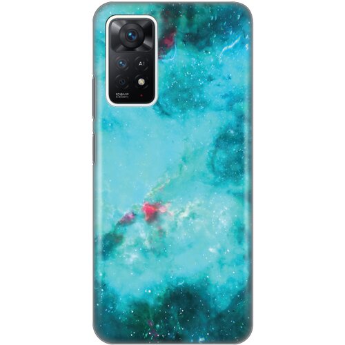 Silikonska maska za Xiaomi Redmi Note 11 Pro 4G/5G/Note 12 Pro 4G Marbel Sky Print akvamarin Slike
